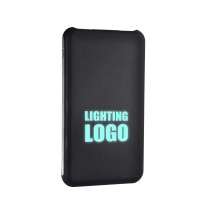 Popular LED Logo powerbank Potable Source battery 4000mAh led lighting Power bank portable charger